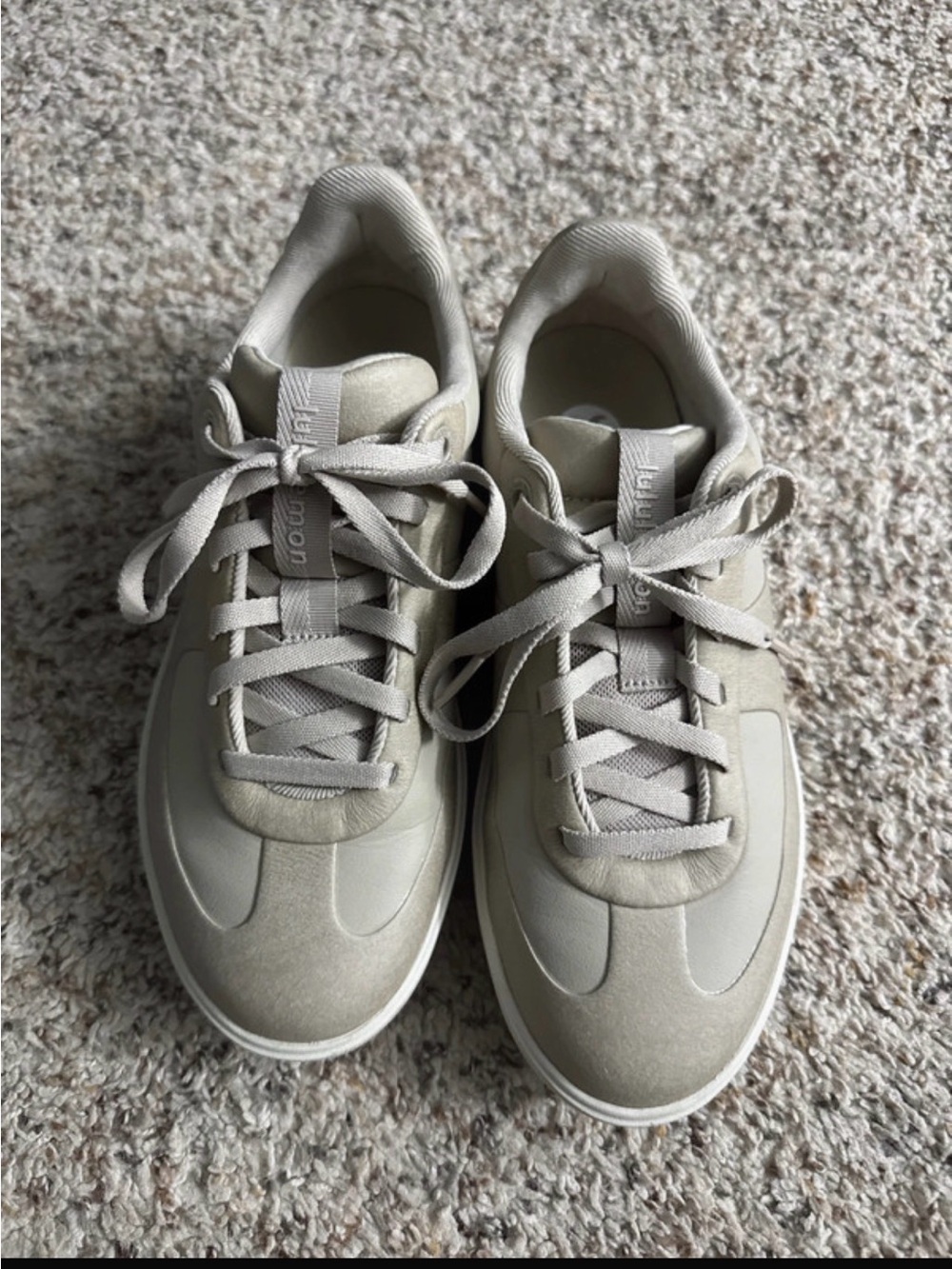 lululemon athletica Neutral Beige Lace-Up Women's Sneakers
